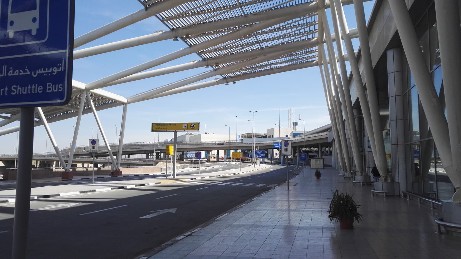 The forecourt of Terminal 3 at Cairo International Airport